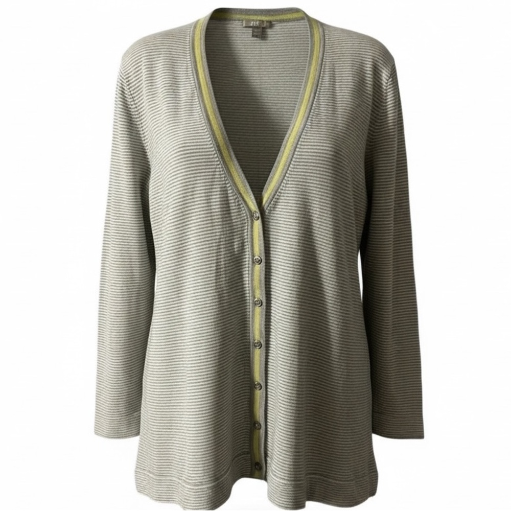 J Jill Cardigan Sweater,Sz 3X, Wool, Viscose, Minimalist, Geometric, Knit, Tunic